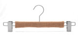 Linen Wrapper Hanger with Metal Trousers Clips (YLFBLN-03)