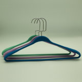 Three Color Plastic Top Hanger with Trousers Bar Cross