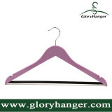 Women Wooden Hanger with Anti Skid Round Bar