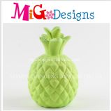 Ceramic Decoration Green Pineapple Shaped Money Bank