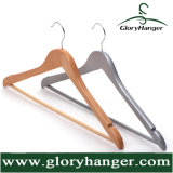 Cheap Hotel Wooden Suit Hanger with Trousers Round Bar