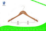 High Quality, Cheap Price and Regular Clothes Bamboo Hanger Ylbm3012-Ntlns1 for Supermarket, Wholesaler with Shiny Chrome Hook