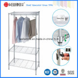 Adjustable 3 Tiers Chrome Metal Wire Shirt Display Shelves, NSF Approval