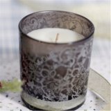 Glass Jar Candle of Black and White Printing