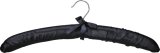 Garment Black Satin Hanger with Silver Hook