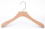 Wooden Hanger with Inserting Nonslip Plastic Strip