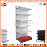 White Customized Supermarket Steel Hole Back Wall Display Shelving (Zhs568)