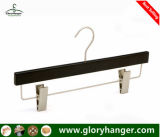 Clothing Shop Hanger Factory Wholesale, Luxury Wooden Trousers Hanger Pants Hanger with Metal Clips