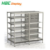 Supermarket Shelf and Grocery Store Metal Gondola Shelving