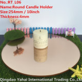 4mm Large Round Light Brown Glass Candle Holder