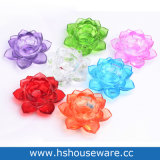 Lotus Shape Colorful Glass Candle Holders