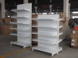 High Quality Double Sided Supermarket Shelving Shelf with Fence