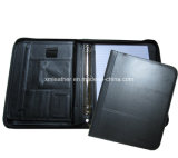 Expandable A4 PU Leather File Folder Padfolio with Ring Binder
