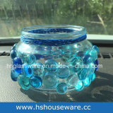 Blue Handmade Glass Candle Holders
