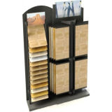 Unique Wood Flooring Display Racks with Angle Shelving
