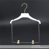 Plastic Flat Children's Clothes Hanger Soft Finishing Kids Coat Set Clips Hanger