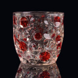 Votive Glass Candle Holders with Color Sprayed DOT for Home Fragrance