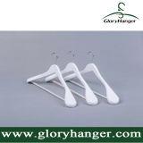 Top Quality White Wooden Suit Hangers with Round Bar