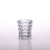 Pressed Thick Glass Candle Holder