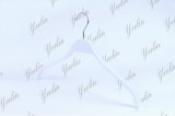 White Plastic Hanger with Nickel Hook (YLPL84016W-WHT1)