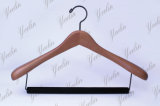 Fashion Design Wooden Suit Hanger with Velvet Coated Pants Bar (YLWD84660H-NTL4)