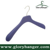 Hotel Wooden Clothing Hanger with Metal Hook for Garment Store Fixture Rubber Painting Colour