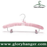 High Quality Satin Hanger with Clips for Clothes (GLSH01)