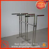 Customized Stainless Steel 2 Way Clothing Display Rack