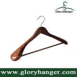 Garment Cloth Hangers for Coat with Wooden Round Bar