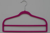 High Quality Wholesale Cheap Flocked Velvet Tie Hanger Scarf Hanger Plastic Scarf Hanger, with Flocking Surface-Flocked Tie Hanger (YPF03)