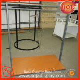 Metal Clothes Display Rack with Wooden Base