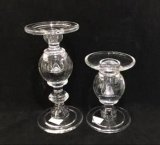 Transparent Big Bead Shaped Glass Candle Holders Candlestick