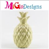 Ceramic Decoration Light Yellow Pineapple Shaped Money Bank