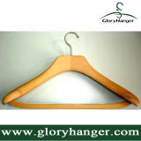 Deluxe Wooden Clothes Hanger with Anti Skid Square Rod