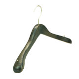 Wide Shoulder Wooden Clothes Hanger in Antique Finish