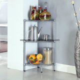 Home Shelves Rack 3 Tier Metal Wire Corner Kitchen Storage Shelf Unit