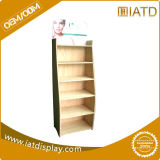 Plywood Floor Display Shelf with LCD Lighting for Cosmetic/Skin Care/Moisturizers/Eye Mask/Facial Scrub/Lip Care