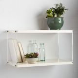 Acrylic Wall Mounted Shelf with White Lacquer for Vase Display