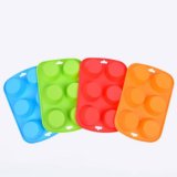 Food Grade Silicone Mold 6 Round Cup Muffin Pan Cake Moulds