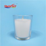 Votive Candle in Glass Jar and White Candle