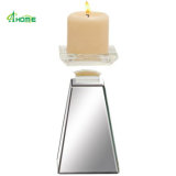 Home Deco Glass Craft Mirorr Candlestick