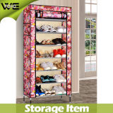 Foldable Waterproof Oxford Fabric Vertical Shoe Rack with Cover