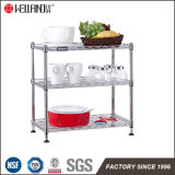 Modern DIY Chrome Metal Kitchen Wire Shelves Rack, NSF Approval