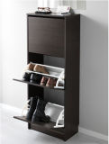 Modern Tipping Bucket Shoe Cabinet with 3 Storage Place