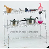 New Style DIY 2 Tiers Metal Kitchen Wire Shelving Rack