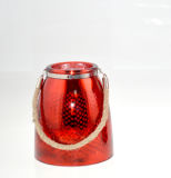 2015 Red Candle Holder with Jute Rope