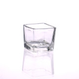 Clear Refillable Square Votive Glass Candle Holders