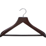 Broad Shoulder Coat Wooden Hanger with Anti-Slip Rubber Teeth