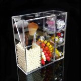 Acrylic Makeup Brush Holder with Lid