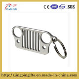 Stainless Steel Jeep Grill Key Chain Keychain Keyring (Silver)